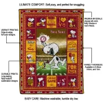 custom louisiana monroe warhawks snoopy coach red quilt blanket best selling
