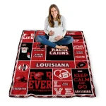 custom louisiana ragin cajuns helmet passion red quilt blanket best selling