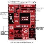 custom louisiana ragin cajuns helmet passion red quilt blanket best selling