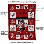custom louisville cardinals mickey crimson red white quilt blanket best selling