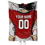 custom louisville cardinals player sketch red gray quilt blanket best selling