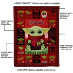 custom louisville cardinals yody baby pattern red quilt blanket best selling