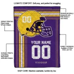 custom lsu tigers helmet theme purple quilt blanket best selling