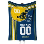 custom marquette golden eagles helmet theme blue quilt blanket best selling
