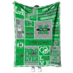 custom marshall thundering herd helmet passion green quilt blanket best selling