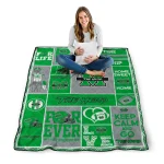 custom marshall thundering herd helmet passion green quilt blanket best selling