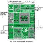 custom marshall thundering herd helmet passion green quilt blanket best selling