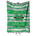 custom marshall thundering herd layered florals green white quilt blanket best selling