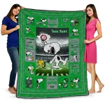 custom marshall thundering herd snoopy coach green quilt blanket best selling