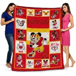 Custom Maryland Terrapins Mickey Crimson Red White Quilt Blanket 1 custom maryland terrapins mickey crimson red white quilt blanket best selling