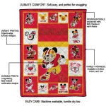 custom maryland terrapins mickey crimson red white quilt blanket best selling