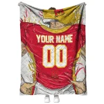 custom maryland terrapins player sketch red gray quilt blanket best selling