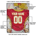 custom maryland terrapins player sketch red gray quilt blanket best selling