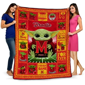 custom maryland terrapins yody baby pattern red quilt blanket best selling