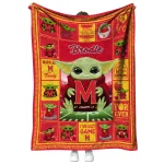 custom maryland terrapins yody baby pattern red quilt blanket best selling