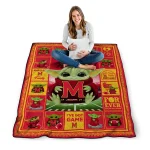 custom maryland terrapins yody baby pattern red quilt blanket best selling