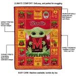 custom maryland terrapins yody baby pattern red quilt blanket best selling
