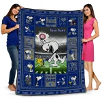 custom memphis tigers snoopy coach blue quilt blanket best selling
