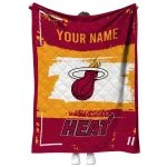 custom miami heat grunge patch red white quilt blanket best selling
