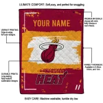 custom miami heat grunge patch red white quilt blanket best selling