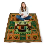 custom miami hurricanes yody baby pattern orange quilt blanket best selling
