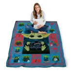 custom miami marlins yody baby motif blue quilt blanket best selling