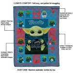 custom miami marlins yody baby motif blue quilt blanket best selling