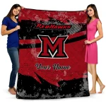 Custom Miami RedHawks Brushstroke Layers Red Quilt Blanket 1 custom miami redhawks brushstroke layers red quilt blanket best selling