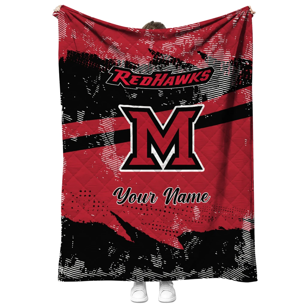 custom miami redhawks brushstroke layers red quilt blanket fashion forward custom miami redhawks brushstroke layers red quilt blanket fashion forward