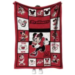 custom miami redhawks mickey crimson red white quilt blanket best selling