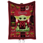 custom miami redhawks yody baby pattern red quilt blanket best selling