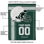custom michigan state spartans helmet theme green quilt blanket best selling