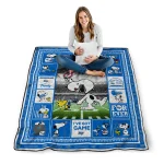 custom middle tennessee blue raiders snoopy coach blue quilt blanket best selling