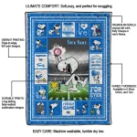 custom middle tennessee blue raiders snoopy coach blue quilt blanket best selling