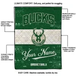 custom milwaukee bucks helmet fan green white quilt blanket best selling
