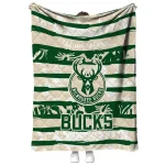 custom milwaukee bucks layered florals green white quilt blanket best selling