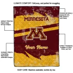 custom minnesota golden gophers brushstroke layers maroon quilt blanket best selling