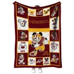 custom minnesota golden gophers mickey crimson maroon white quilt blanket best selling