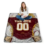 custom minnesota golden gophers player sketch maroon gray quilt blanket best selling