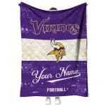 custom minnesota vikings hibiscus burst purple white quilt blanket best selling