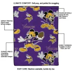 custom minnesota vikings mickey football purple quilt blanket best selling