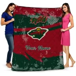 custom minnesota wild brushstroke layers red quilt blanket best selling