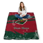 custom minnesota wild brushstroke layers red quilt blanket best selling