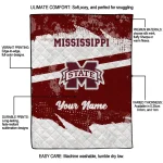 custom mississippi state bulldogs brushstroke layers maroon quilt blanket best selling