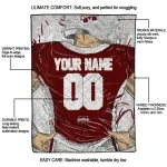 custom mississippi state bulldogs player sketch maroon gray quilt blanket best selling