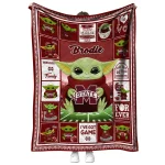 custom mississippi state bulldogs yody baby pattern maroon quilt blanket best selling