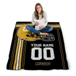 custom missouri tigers helmet theme black quilt blanket best selling