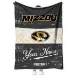 custom missouri tigers hibiscus burst black white quilt blanket best selling