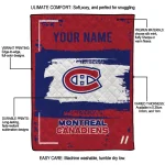 custom montreal canadiens grunge patch red white quilt blanket best selling