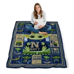 custom navy midshipmen yody baby pattern blue quilt blanket best selling